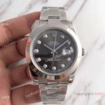 China Rolex Replica Oyster DateJust II 41mm Watch SS Grey Diamond Dial